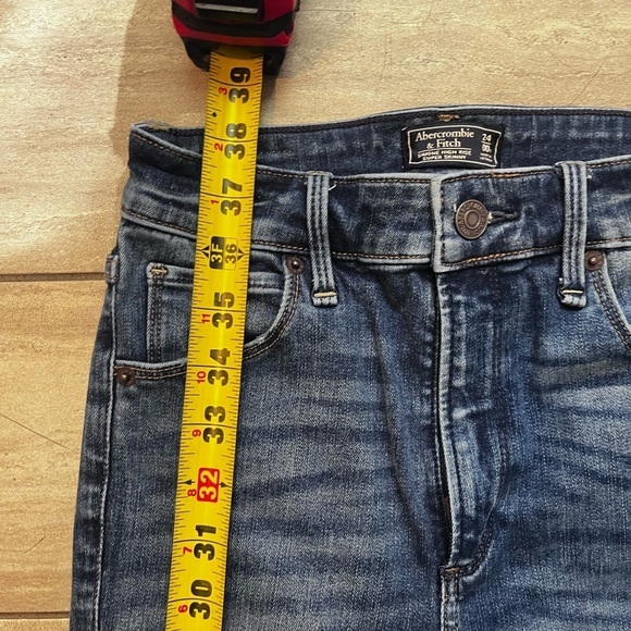 Abercrombie & Fitch Blue Simone High Rise Super Skinny Distressed Jeans SZ 24/00 - Picture 6 of 7
